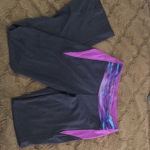 Marina tell workout pants gray and purple